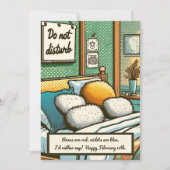 Carte Je Préférerais Faire La Sieste ! Drôle Comic Anti- (Devant)