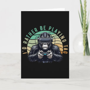 Carte Je préférerais jouer à Tag Monke Tag Vr Monke Game