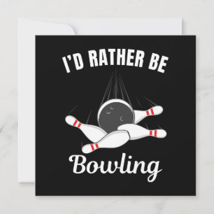 Carte Je préférerais jouer au bowling
