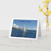 Carte Je préférerais naviguer ! (Fleur jaune)