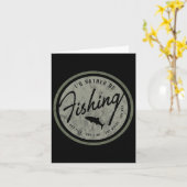 Carte Je Préférerais Pêcher ! Retro (Fleur jaune)