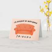 Carte Je préférerais regarder mes amis™ (Fleur jaune)