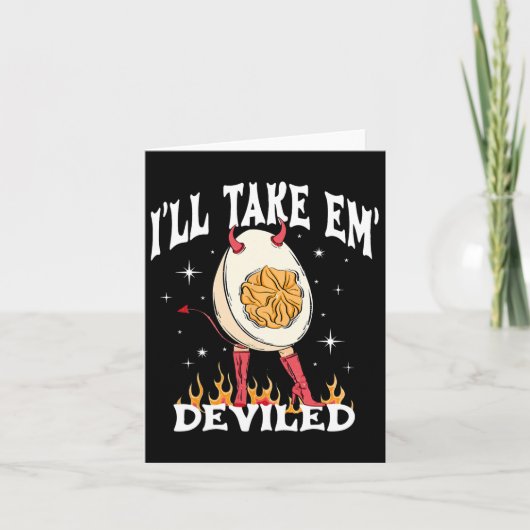 Carte Je prendrai Em Deviled Autumn Thanksgiving Funny D (Devant)