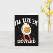 Carte Je prendrai Em Deviled Autumn Thanksgiving Funny D (Fleur jaune)