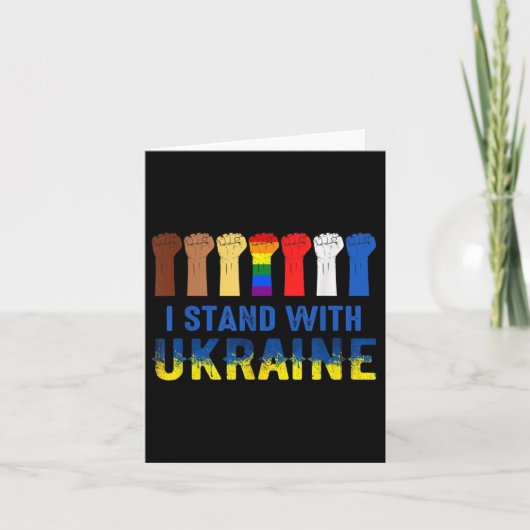 Carte Je Prends Position Avec L'Ukraine Anti Poutine Arr (Devant)