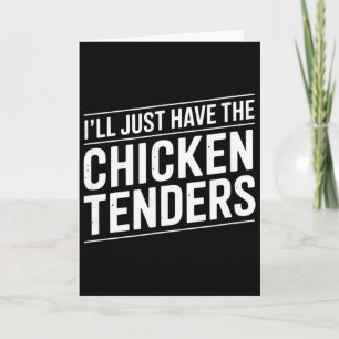 Carte Je prends simplement les tenders de poulet Texte [