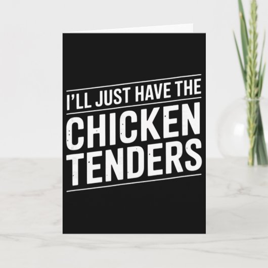 Carte Je prends simplement les tenders de poulet Texte [ (Devant)