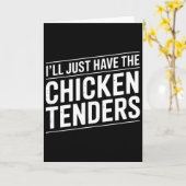 Carte Je prends simplement les tenders de poulet Texte [ (Fleur jaune)