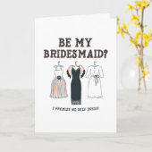 Carte Je promets aucune robe laide, proposition de demoi (Fleur jaune)