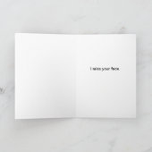 Carte Je regrette ton visage. (Intérieur)