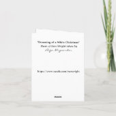 Carte Je rêve d'un Noël blanc (Dos)