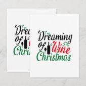 Carte Je rêve d'un Noël de vin (Devant / Derrière)