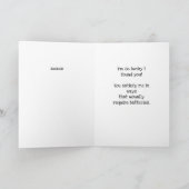 Carte Je rêve éveillé de toi (tout à fait de manière ina (Intérieur)