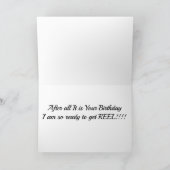 CARTE **JE ROMANQUE MON PÊCHEUR** POUR SON ANNIVERSAIRE (Intérieur)