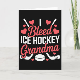Carte Je saigne grand-mère de hockey sur glace, grand-pa