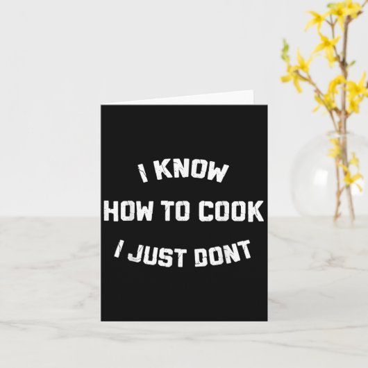 Carte Je Sais Cuire Je Ne Fais Pas (Fleur jaune)