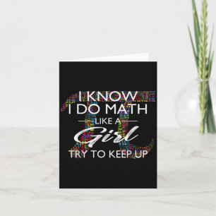 Carte Je sais que je fais des maths comme une fille essa