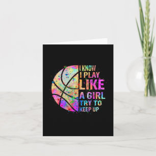 Carte Je Sais Que Je Joue Comme Une Fille Essaie De Gard
