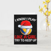 Carte Je sais que je joue comme une fille, essayez de su (Fleur jaune)