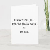 Carte Je sais que tu vas bien (Devant)