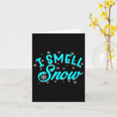 Carte Je Sens Ski D'Hiver De Neige Snowboard (Fleur jaune)