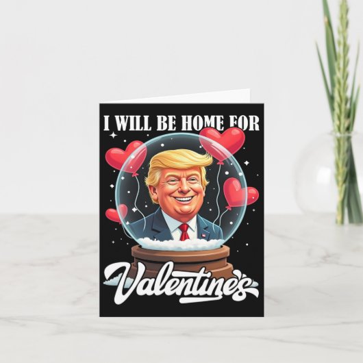 Carte Je serai à la maison pour la Saint-Valentin Funny (Devant)