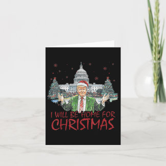 Carte Je serai à la maison pour Noël Fantastique Noël No
