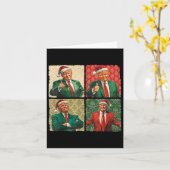 Carte Je serai à la maison pour Noël Funny Trump Xmas Pè (Fleur jaune)