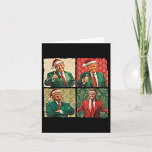 Carte Je serai à la maison pour Noël Funny Trump Xmas Pè