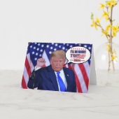 Carte Je serai de retour - Trump 2024 (Fleur jaune)