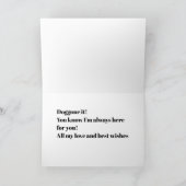 Carte Je serai toujours là pour toi (Intérieur)