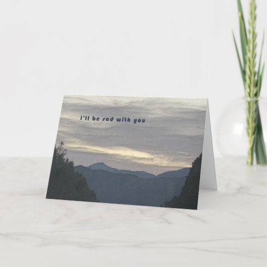 Carte Je serai triste avec toi (Devant)