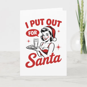 Carte Je sors pour le Père Noël des biscuits de Noël au