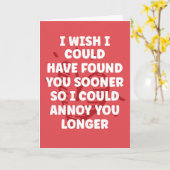 Carte Je souhaite que j'aurais pu te trouver plus tôt -  (Fleur jaune)