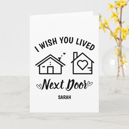 Carte Je Souhaite Que Vous Vivez à Côté (Fleur jaune)