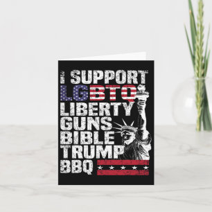 Carte Je Soutiens Lgbtq Liberty Guns Bible Trump Bbq