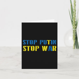 Carte Je soutiens l'Ukraine pour arrêter Poutine arrêter