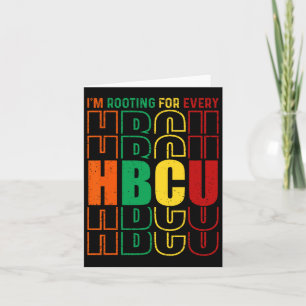 Carte Je soutiens pour chaque Hbcu Noir Histoire Mois Gr