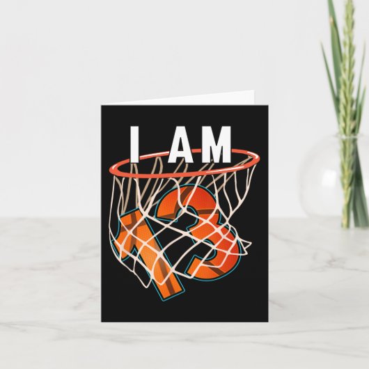 Carte Je Suis 13 Basket-ball Thème 13ème Anniversaire Ce (Devant)