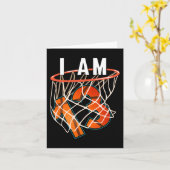 Carte Je Suis 13 Basket-ball Thème 13ème Anniversaire Ce (Fleur jaune)