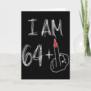 Carte Je Suis 64 Plus 1 Drôle Pour Un 64e Anniversaire P