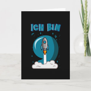 Carte JE SUIS 9 ANS 9 Ans Boy Space Birthday