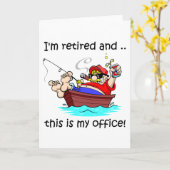 Carte Je suis à la retraite et c'est mon bureau ! (Fleur jaune)