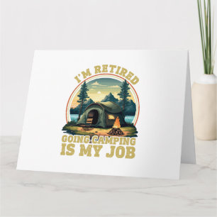 Carte Je suis à la retraite, je vais camper