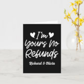 Carte Je suis à vous Aucun remboursement Valentines Day  (Fleur jaune)