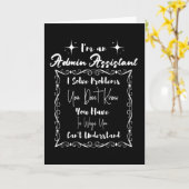 Carte Je suis Admin Assistant. Jour des administrateurs  (Fleur jaune)