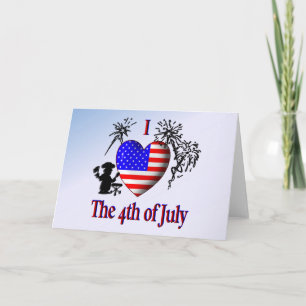 Carte Je suis amoureux du 4 juillet, intérieur vide
