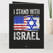 Carte Je suis avec Israël (Dos)