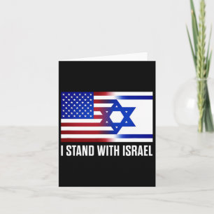 Carte Je Suis Avec Israël Patriotique T Shirt Usa Et Isr