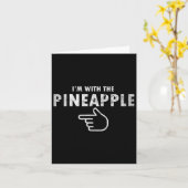 Carte Je suis avec l'ananas Halloween Costume amusant Co (Fleur jaune)